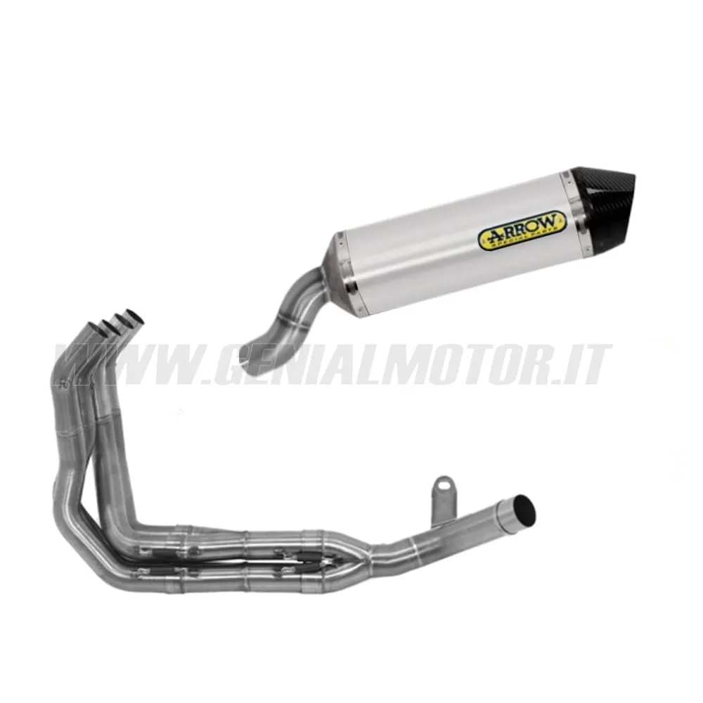 Collettori+terminale Arrow Omologato Alluminio Nero Per Kawasaki Z 900 A2 2019 > 2024-71688MI--71856AKB-148656