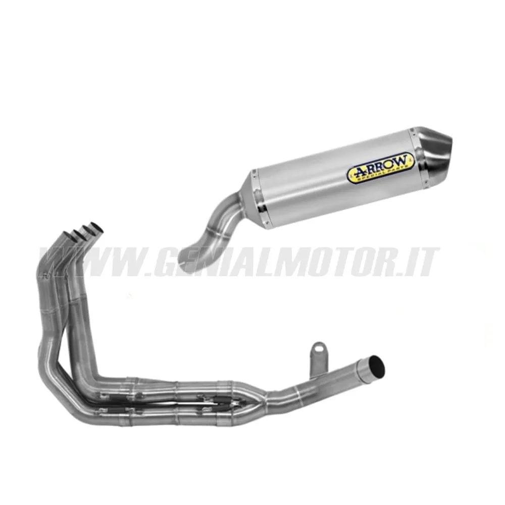 Collettori+terminale Arrow Omologato Alluminio Bianco Per Kawasaki Z 900 A2 2019 > 2024-71688MI--71856AOB-148659