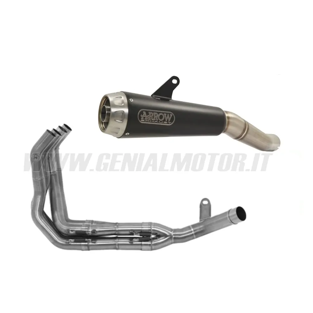 Collettori+terminale Arrow Omologato Nichrom Nero Per Kawasaki Z 900 A2 2019 > 2024-71688MI--71856PRN-148662