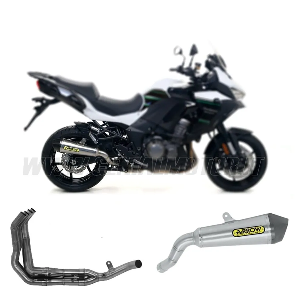 Collettori+terminale Arrow Omologato Acciaio Inox Per Kawasaki Versys 1000 2019 > 2020-71706MI--71893XKI-148705