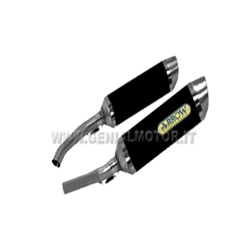 Terminali Di Scarico Arrow Thunder Alluminio Nero Suzuki Gsx-r 1000 2007 > 2008-71721AON-96597