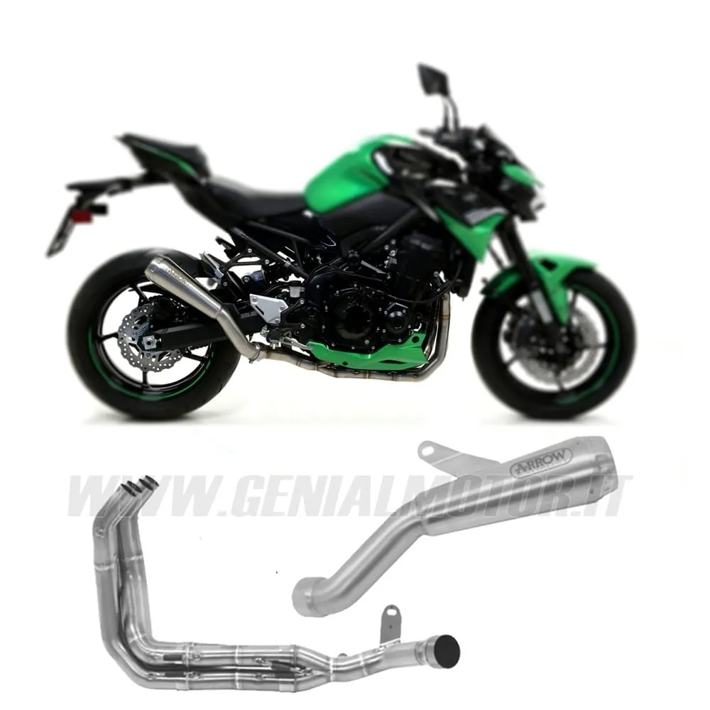 Collettori+terminale Arrow Omologato Nichrom Per Kawasaki Z 900 2020 > 2024-71727MI--71912PRI-148692