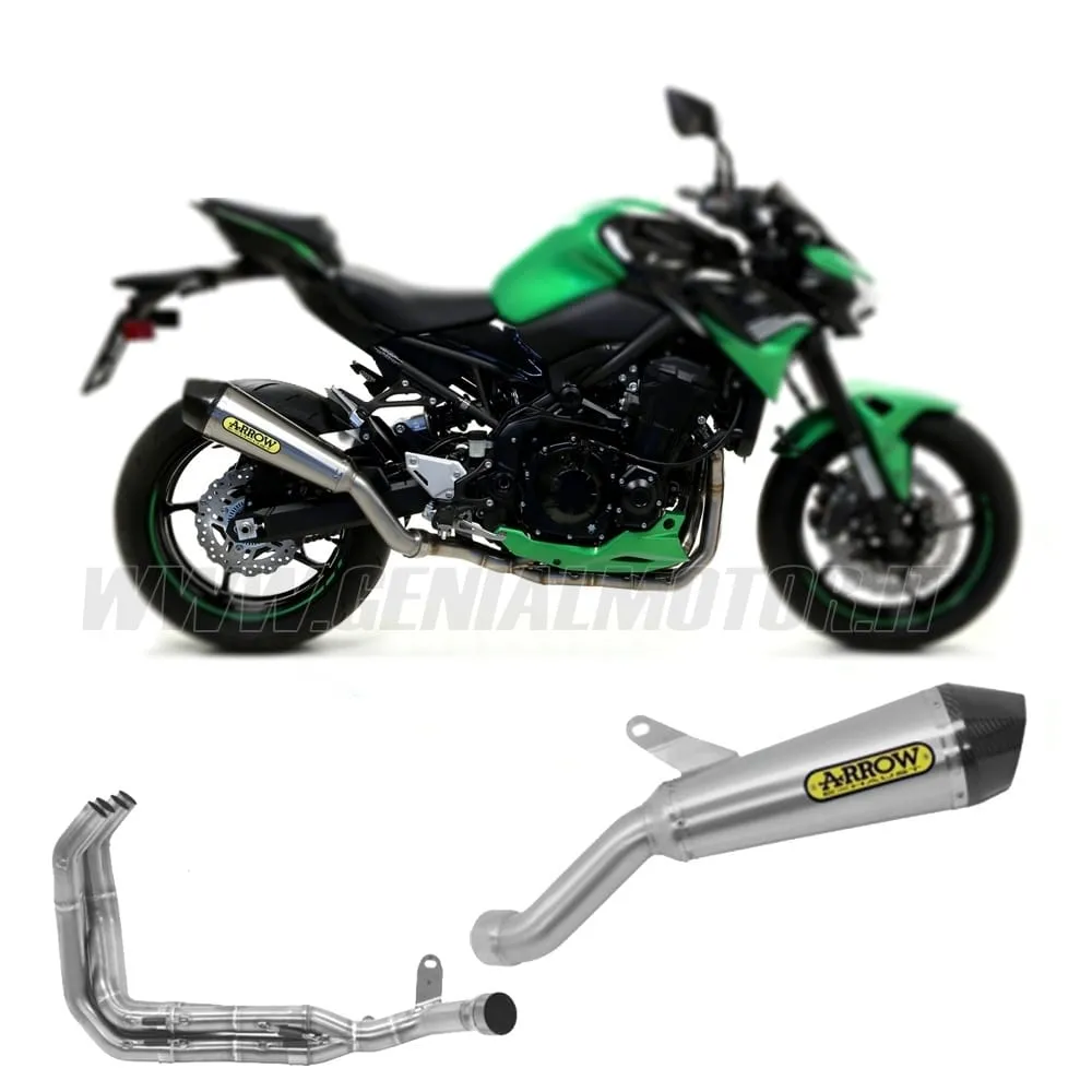 Collettori+terminale Arrow Omologato Acciaio Inox Per Kawasaki Z 900 2020 > 2024-71727MI--71912XKI-148681