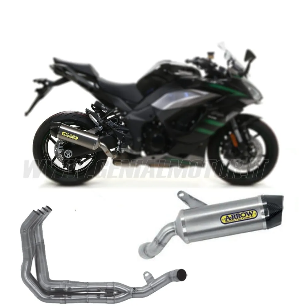 Collettori+terminale Arrow Omologato Titanio Per Kawasaki Ninja 1000 Sx (tourer) 2020 > 2023-71728MI--71914PK-148712