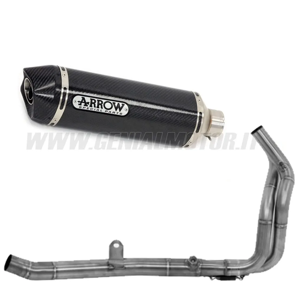 Collettore+terminale Arrow Omologato Carbonio Per Honda Cbr 500 R 2019 > 2020-71732MI--71901MK-148945
