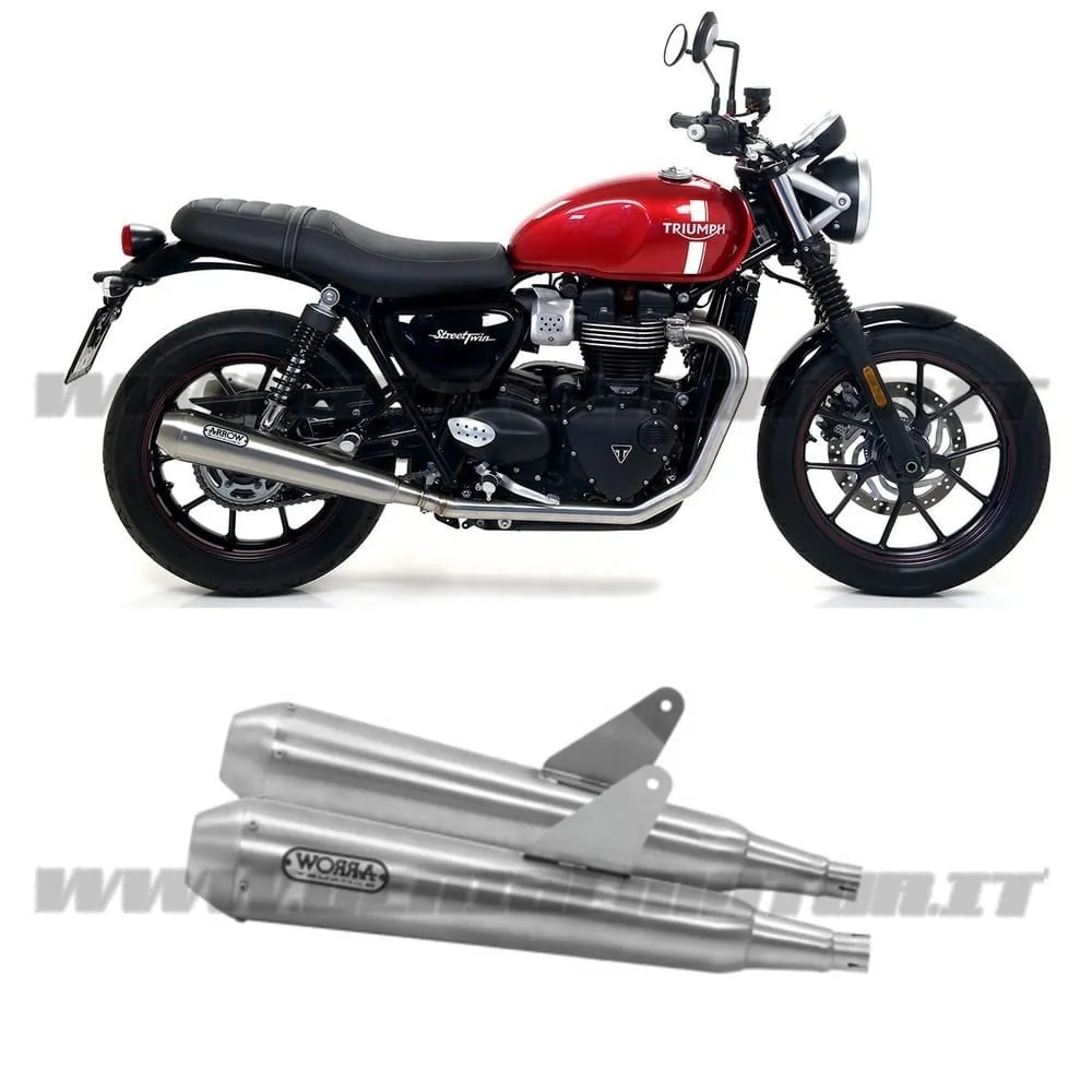 Terminali Di Scarico Arrow Pro Racing Triumph Street Twin 900 2017 > 2020-71887PRI-96860