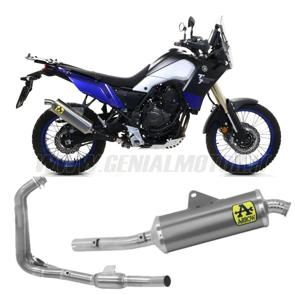 Collettori+terminale Arrow Omologato Titanio Per Yamaha Tenéré 700 2019 > 2024-72161PD--72626PO-148849