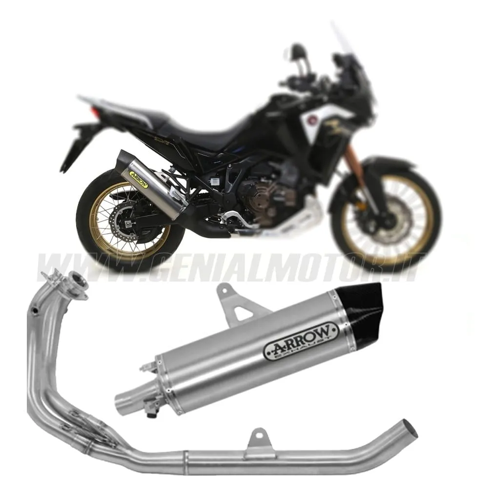 Collettore+terminale Arrow Omologato Titanio Per Honda Crf 1100 L Africa Twin 2020 > 2023-72166PD--72625PK-148577