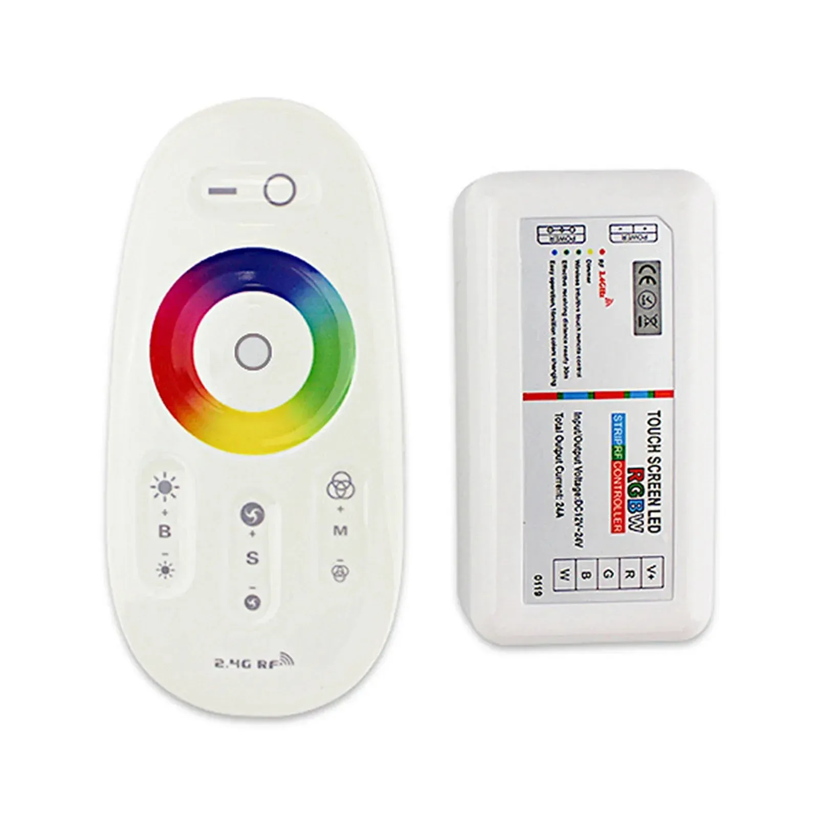 Télécommande de contrôle RF tactile 2.4G pour bande lumineuse LED DC 12-24V RGBW