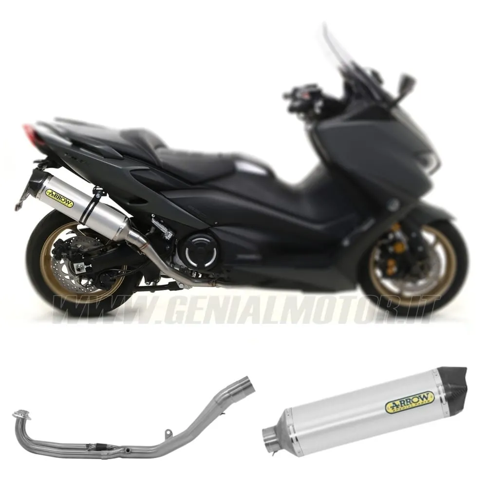 Collettori+terminale Arrow Omologato Alluminio Bianco Per Yamaha T-max 560 2017 > 2021-73013KZ--73514AKB-148829