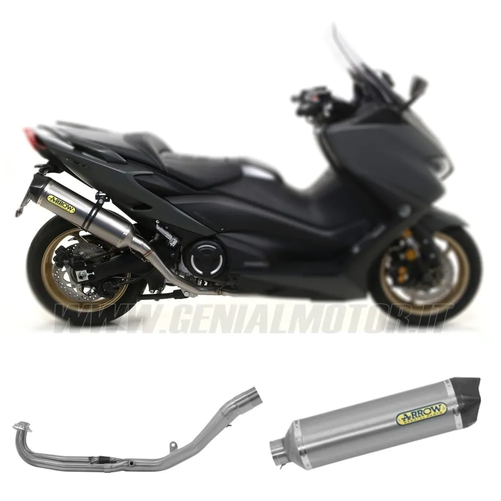 Collettori+terminale Arrow Omologato Titanio Per Yamaha T-max 560 2017 > 2021-73013KZ--73514PK-148826
