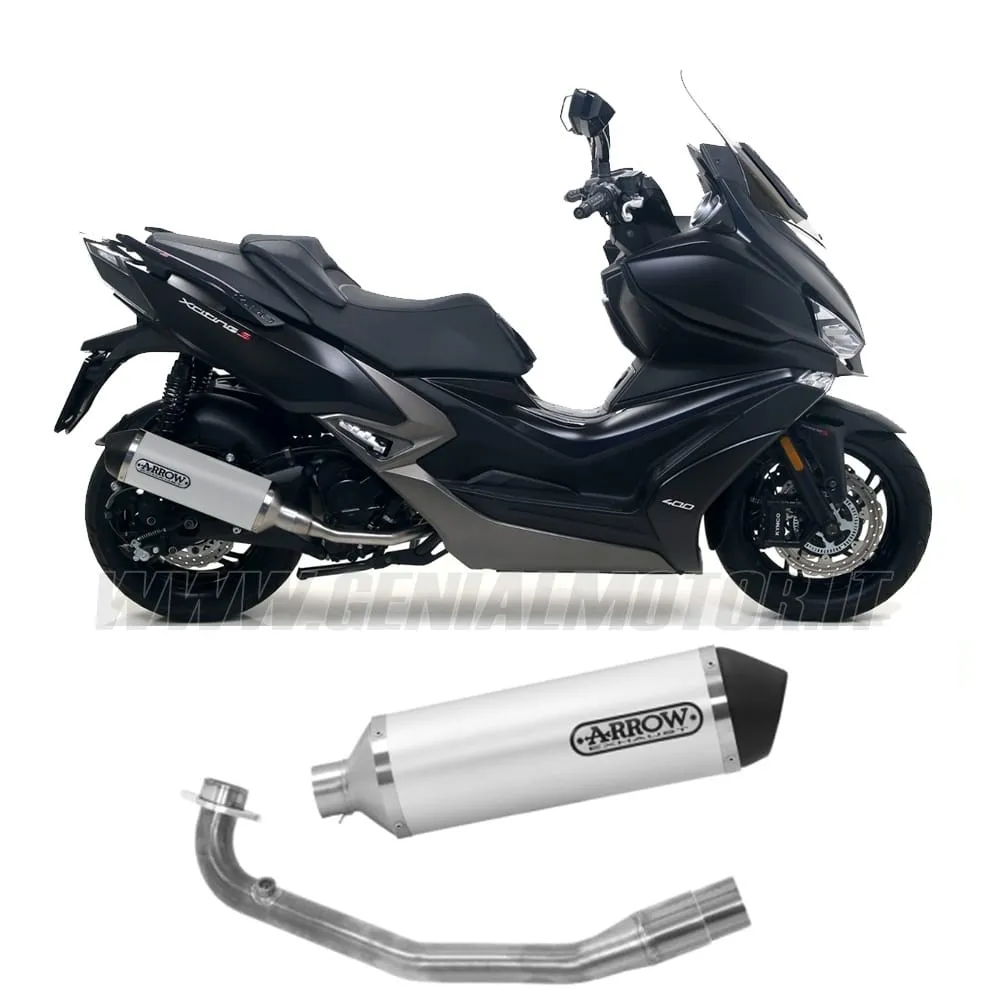 Collettore+terminale Arrow Omologato Alluminio Per Kymco Xciting 400i S 2019 > 2020-73018KZ--73517AN-148746
