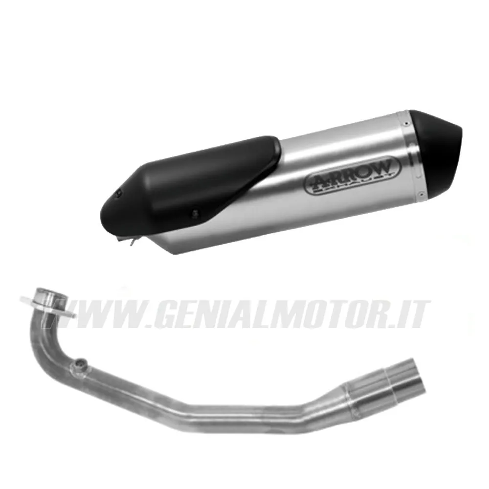 Collettore+terminale Arrow Omologato Acciaio Inox Per Kymco Xciting 400i S 2019 > 2020-73018KZ--73517XN-148745