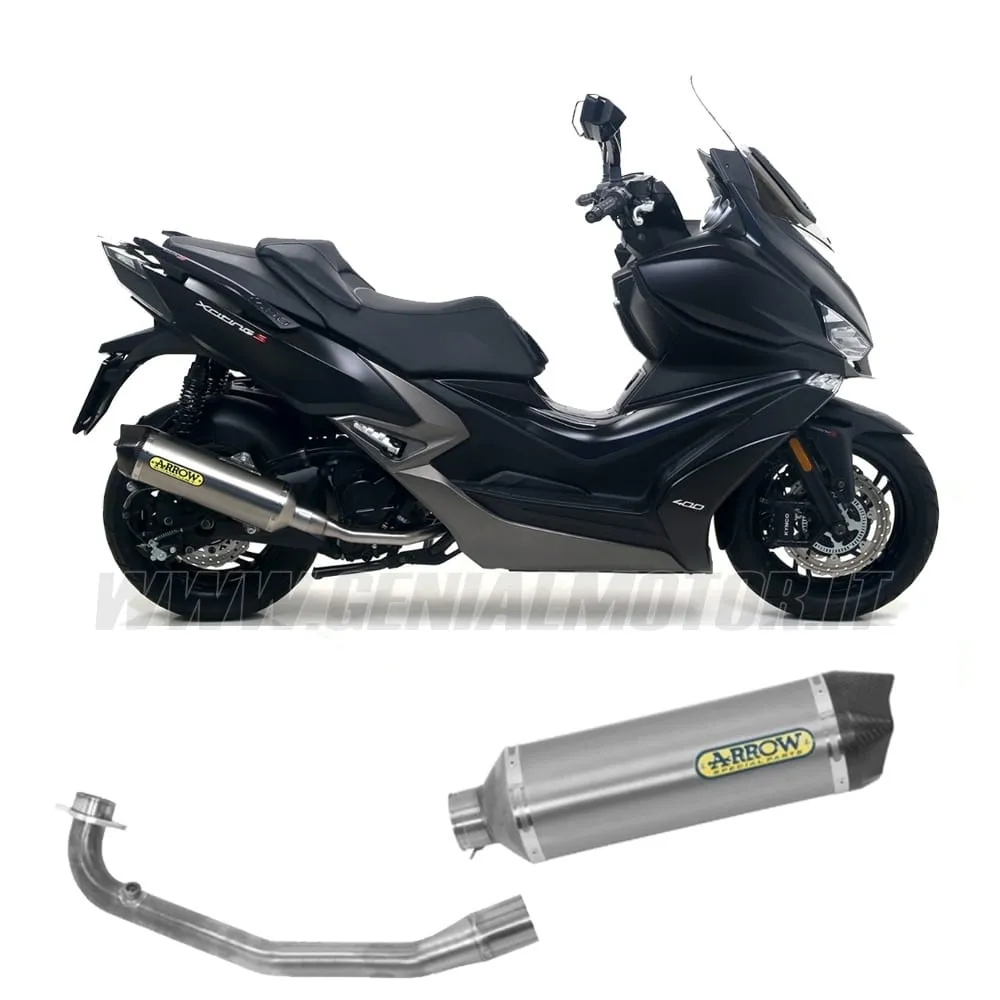 Collettore+terminale Arrow Omologato Titanio Per Kymco Xciting 400i S 2019 > 2020-73018MI--73517PK-148754