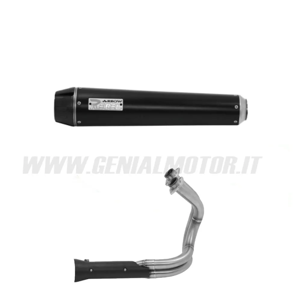Collettori+terminale Arrow Omologato Nichrom Nero Per Kawasaki Vulcan S 650 2017 > 2020-74003KZ--74505RBN-148986
