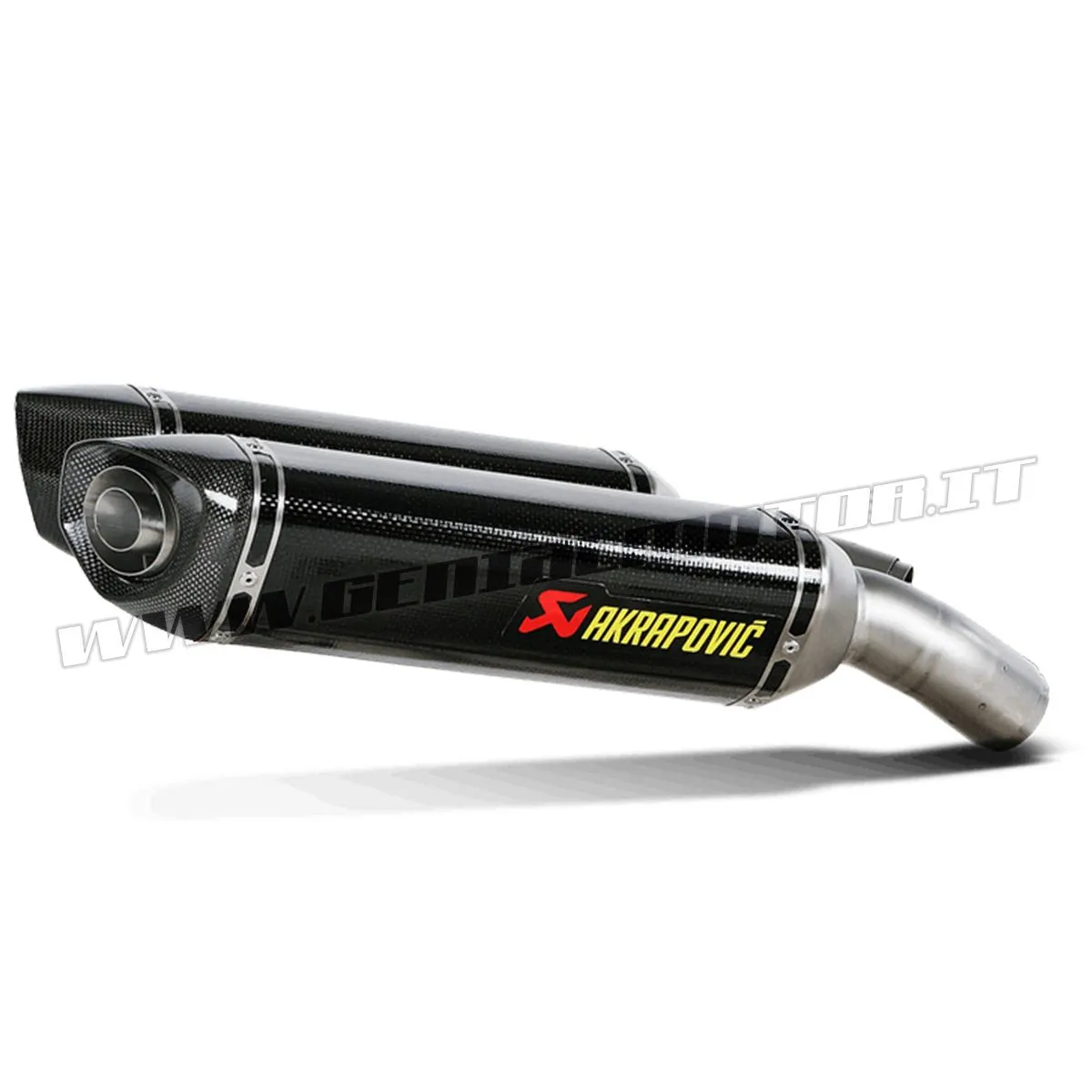 Coppia Terminali Di Scarico In Carbonio Akrapovic Per Ducati 848 2008 > 2010-S-D10SO3-ZC-99368