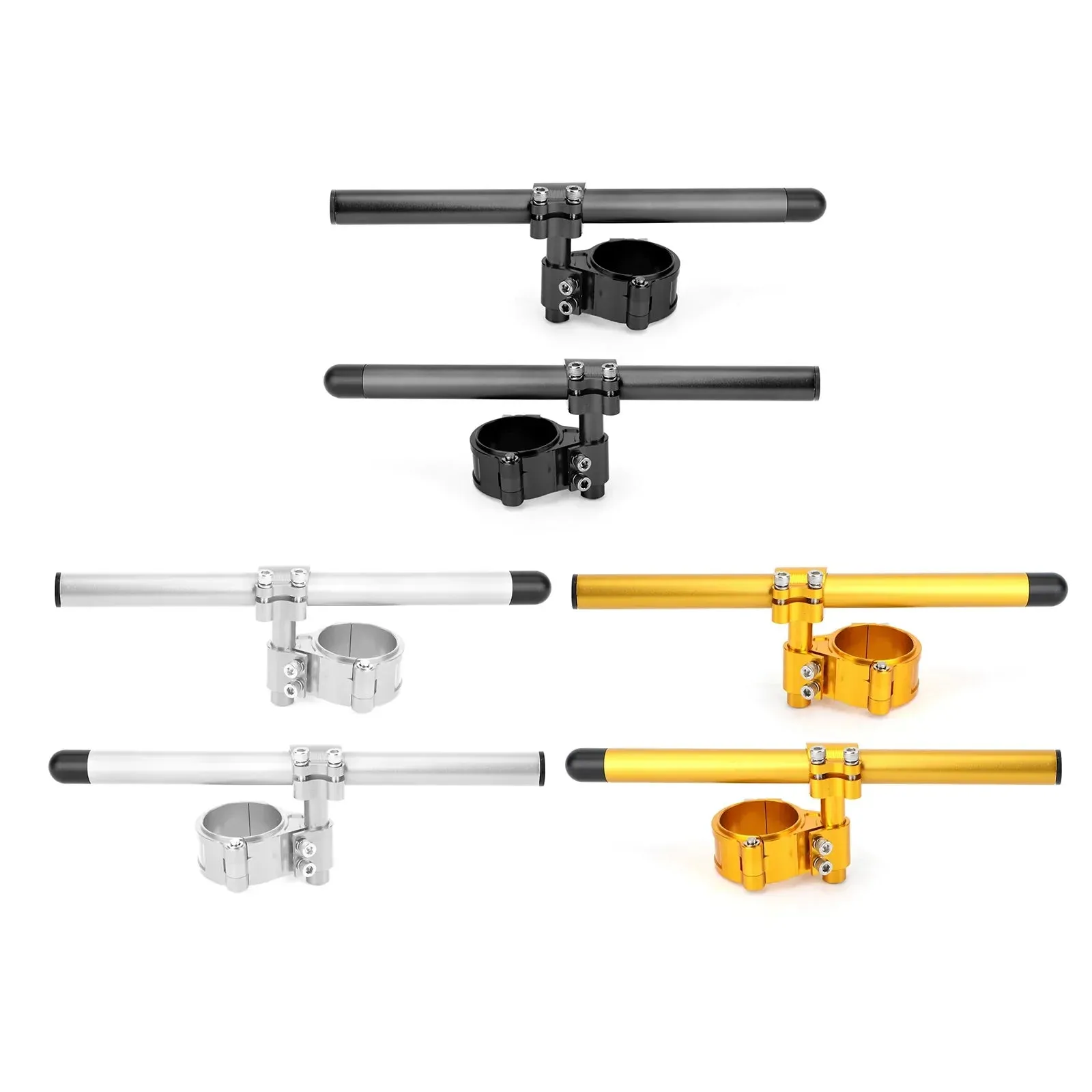 47mm Universel Réglable Rotatif CNC Billette Clip Ons Fourche Tube Guidon Kit