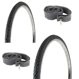 KIT 2 COPERTONI BICI 28x1 5/8 x1 3/8 (37 622) 2 CAMERE D'ARIA VALVOLA REGINA