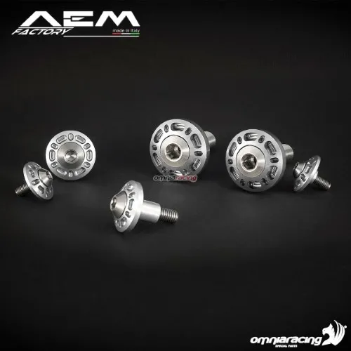 Kit AEM tappi telaio argento iridio per Ducati Monster 696/796