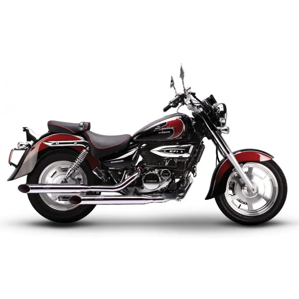 Terminale Di Scarico K02 Chromed Acciaio Hyosung Aquila Gv 125 2008 > 2015-2425-100390