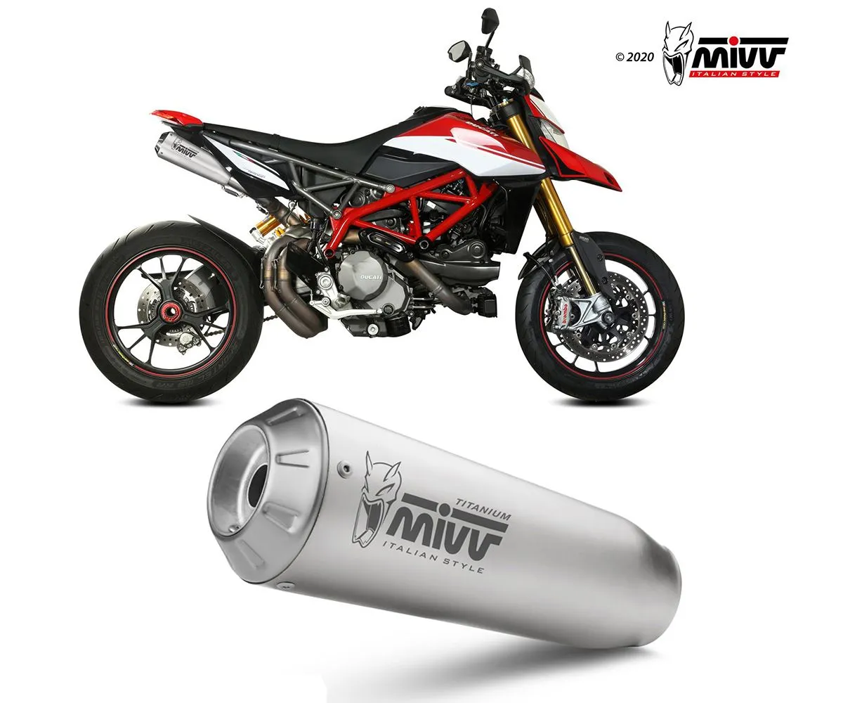 Terminali Scarico Mivv X-m1 Titanio Per Ducati Hypermotard 950 2019 > 2024-D.045.LC4T-172020