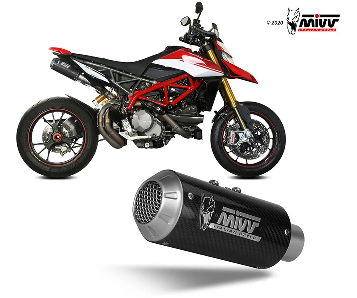 Terminali Scarico Mivv Mk3 Carbonio Per Ducati Hypermotard 950 2019 > 2020-D.045.LM3C-172019