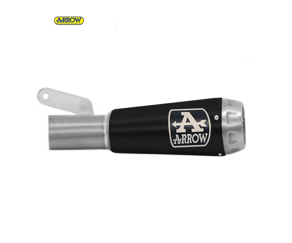 Terminale Scarico Arrow Pro Race Low Titanio Nero Ducati Monster 1200 2017 > 2021-71220PRB-165466