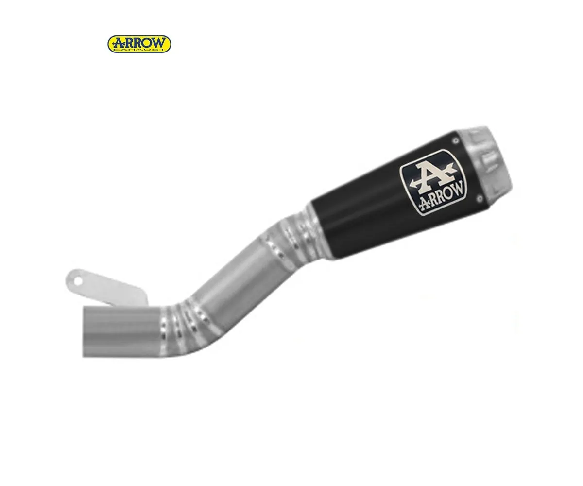 Terminale Scarico Arrow Pro Race High Titanio Nero Ducati Monster 1200 2017 > 2021-71221PRB-165468
