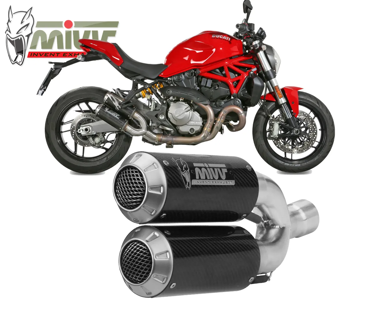 Terminali Scarichi Mivv Mk3 Carbonio Per Ducati Monster 1200 2017 > 2021-D.042.SM3C-146496