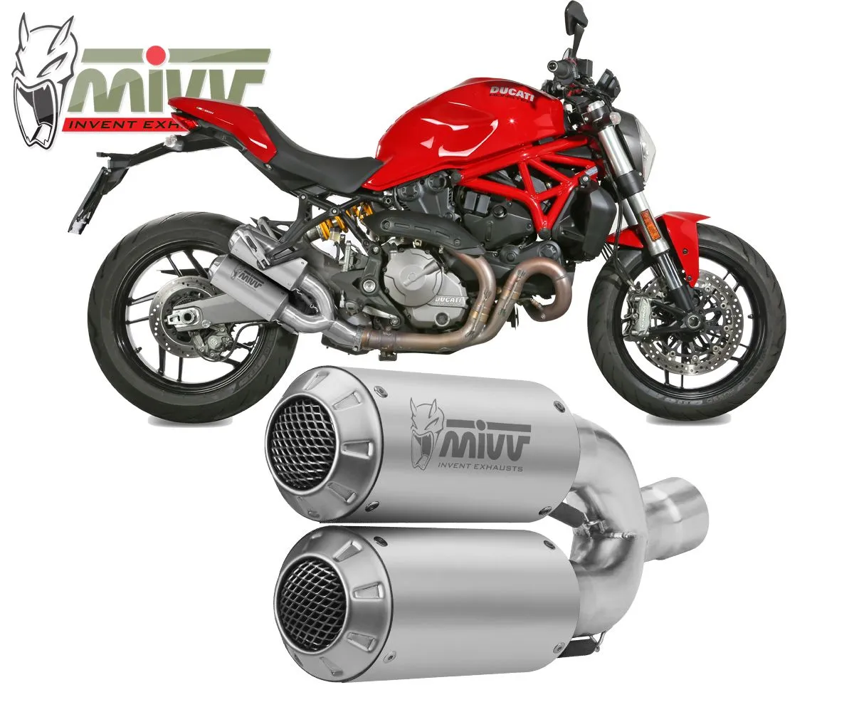 Terminali Scarichi Mivv Mk3 Inox Per Ducati Monster 1200 2017 > 2021-D.042.SM3X-146494