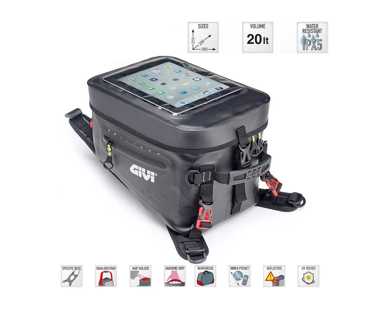 Givi Borsa Serbatoio Waterproof Nera 20lt Interno Giallo Grt715-GRT715-152413