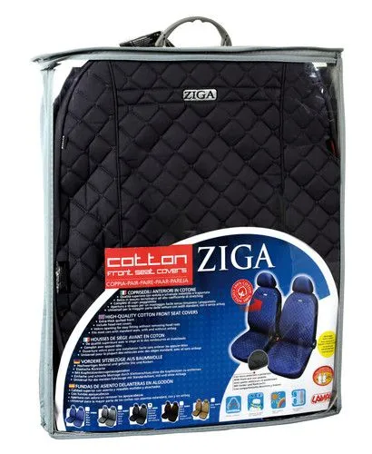ZIGA COPPIA COPRISEDILI ANTERIORI COTONE UNIVERSALI ANTRACITE SEDILI AUTO LAMPA
