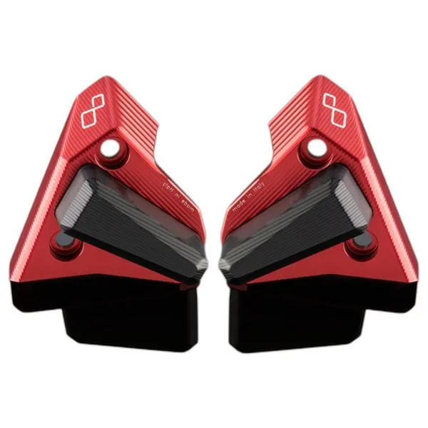 Coppia protezione telaio Lightech tamponi paratelaio Rosso Kawasaki Z800 2013-2016
