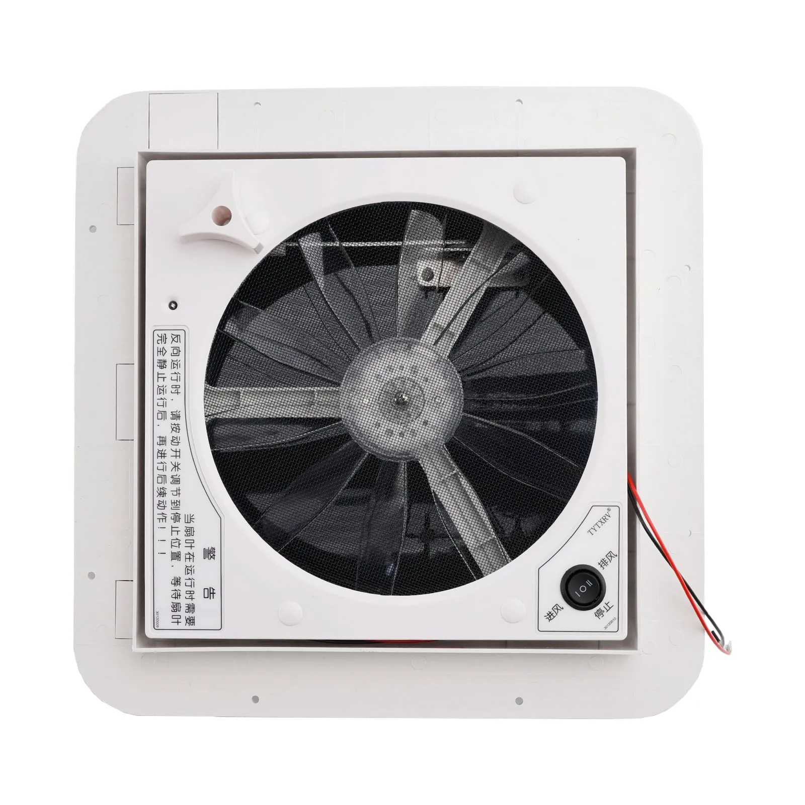 Ventilateur de toit pour camping-car de 11 pouces avec éclairage LED, fenêtre de toit de camping-car 12V