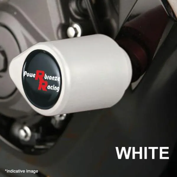 Coppia tamponi telaio PowerBronze bianchi Aprilia RSV1000R 2004-2008