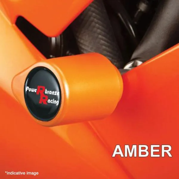 Coppia tamponi telaio PowerBronze ambra Kawasaki ZX10R 2008-2010