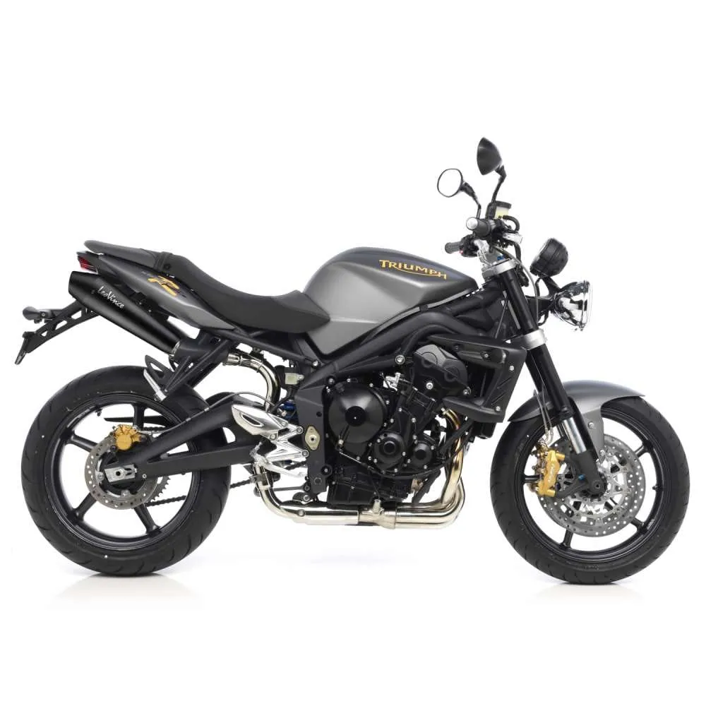 2 Terminali Scarico Leovince Gp Style Nero Triumph Street Triple 675 2007 > 2012-7940B-100966