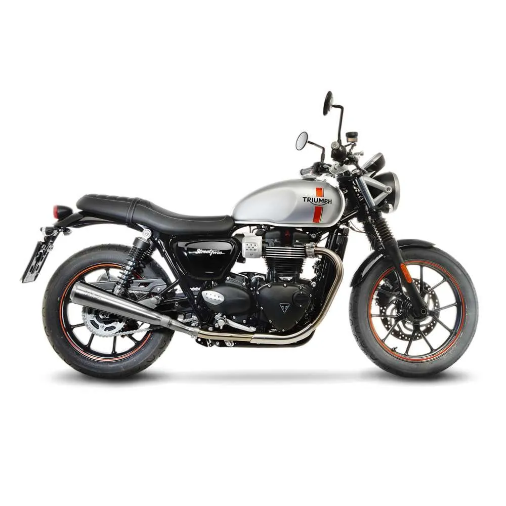 2 Terminali Scarico Leovince Classic Racer Acc Triumph Street Twin 2016 > 2020-15004-100957
