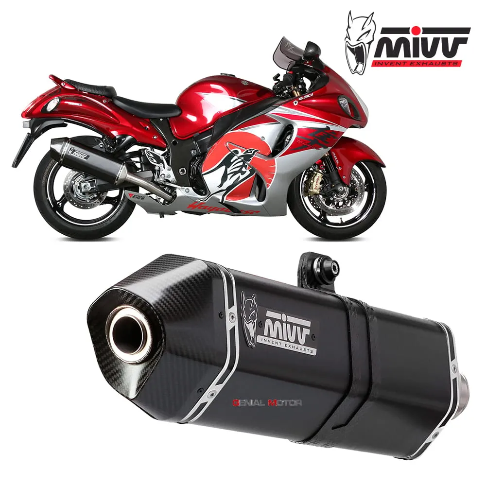 Terminali Scarichi Mivv Speed Edge Black Inox Nero Kat Suzuki Gsx-r 1300 Hayabusa 2008 > 2020-S.052.LRB-146729