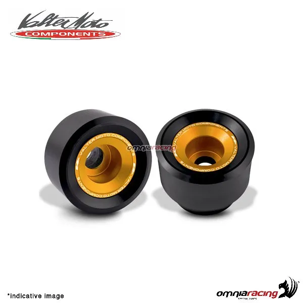 Tamponi paratelaio Valtermoto TRACK oro + kit adattatori per Kawasaki Z800 2013>2016