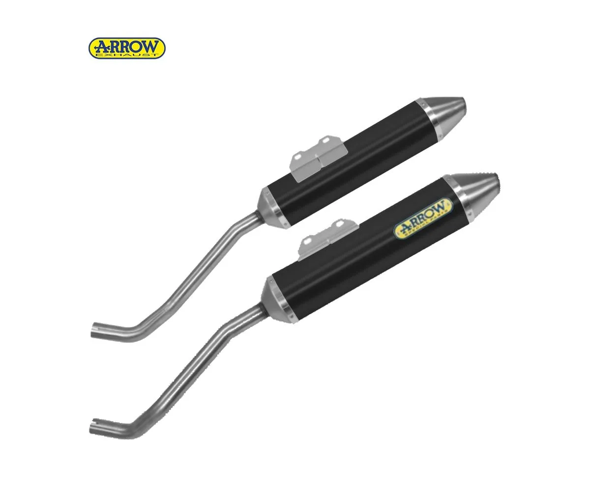 Terminale Scarico Arrow Thunder Alluminio Nero Yamaha Xt 660 R X 2004 > 2016-72603AON-165566