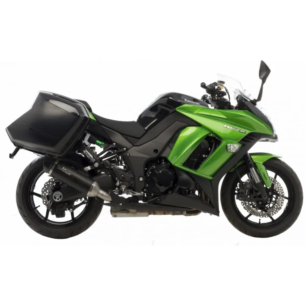 2 Terminali Di Scarico Leovince Nero Acciaio Kawasaki Z 1000 Sx 2014 > 2016-14029-100419