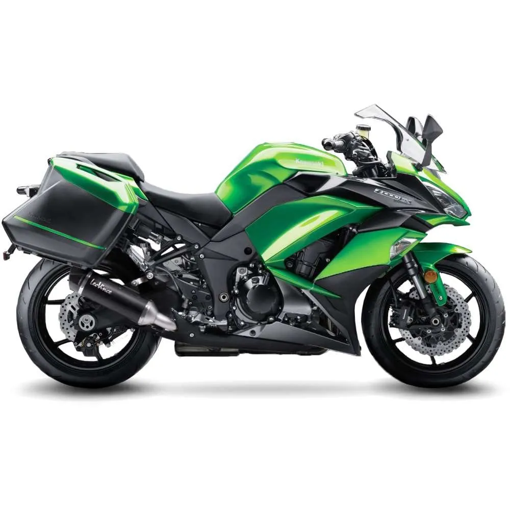 2 Terminali Di Scarico Leovince Nero Acciaio Kawasaki Z 1000 Sx 2017 > 2020-14049-100414