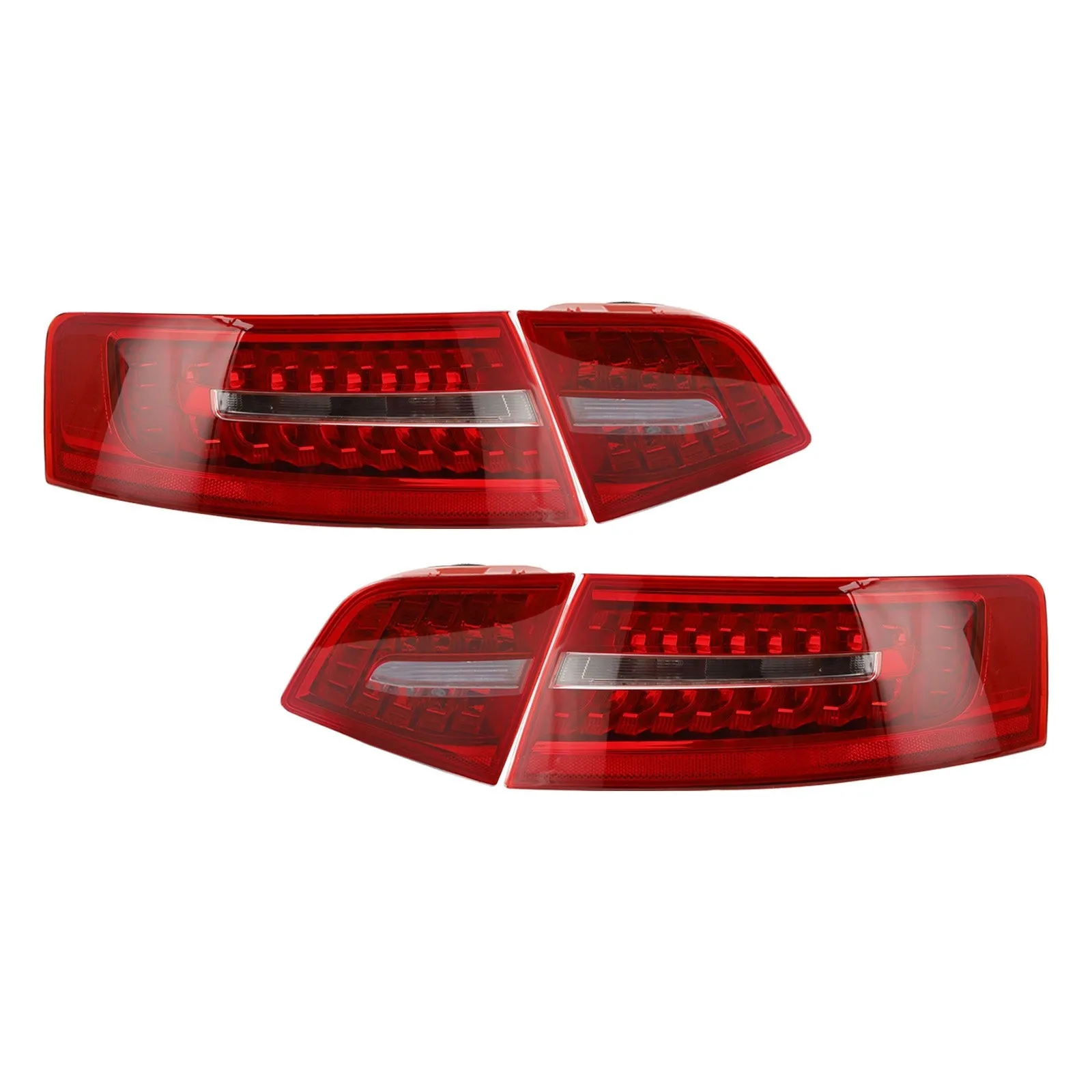 AUDI A6 C6 berline 2009-2011 4 pièces lampe de feu arrière LED de coffre intérieur + extérieur