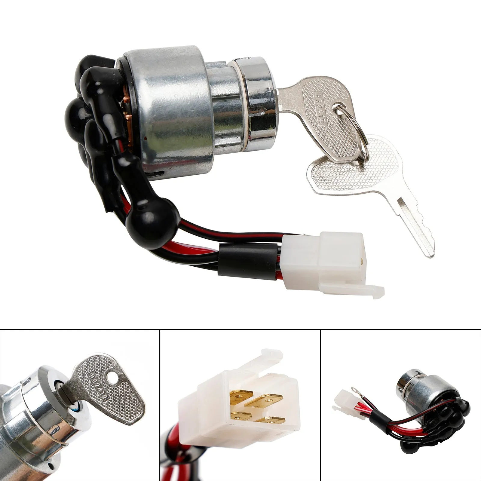 Commutateur d'allumage 38180-31800 3818031800 pour tracteur Kubota L1802 L2002 avec 2 clés