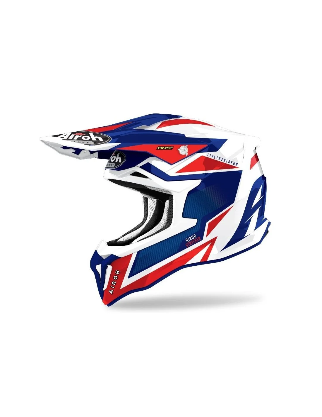 Casco Airoh Strycker Blue/Red Gloss
