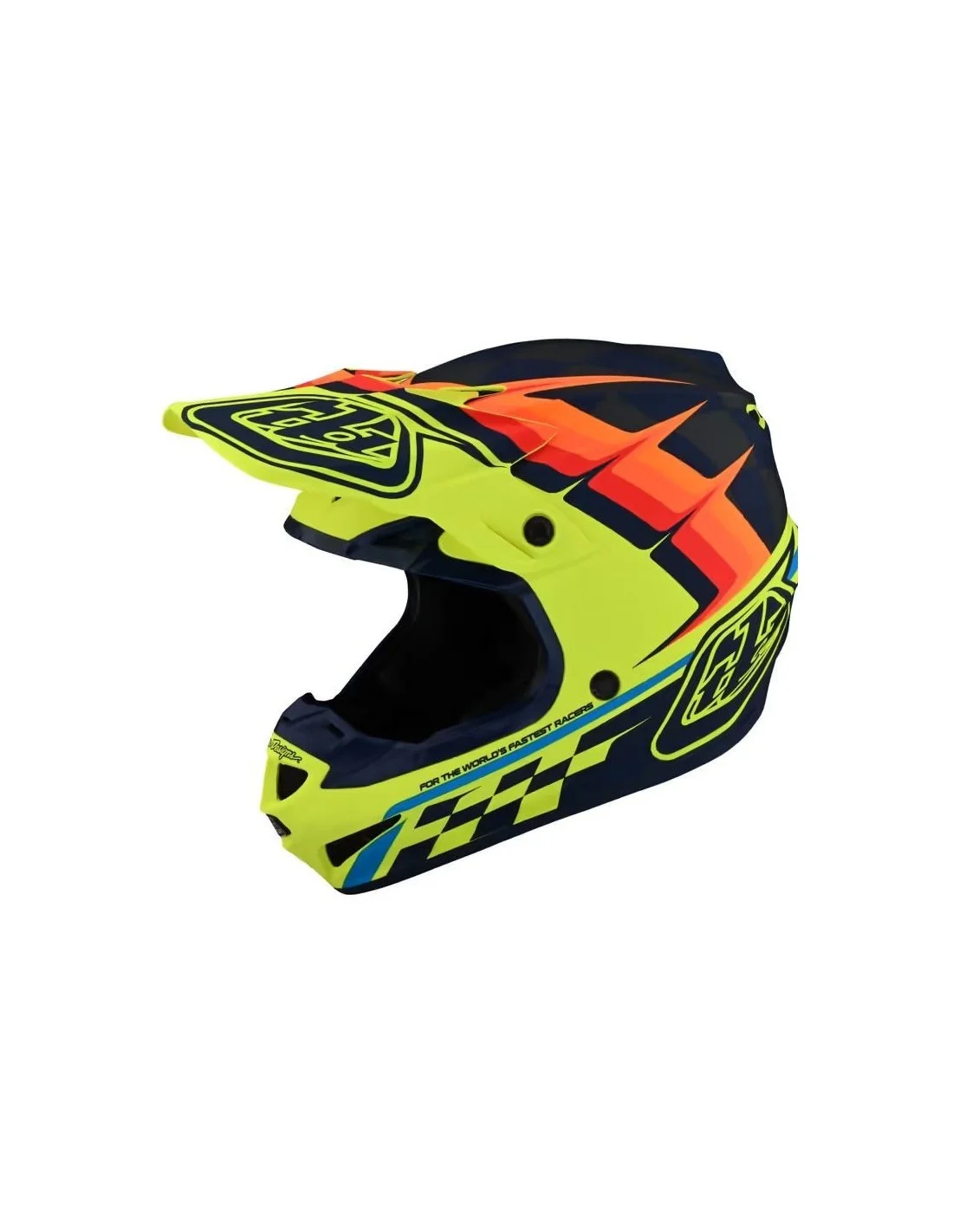 Casco Troy Lee Desing SE4 POLYACRYLITE Warped Yellow