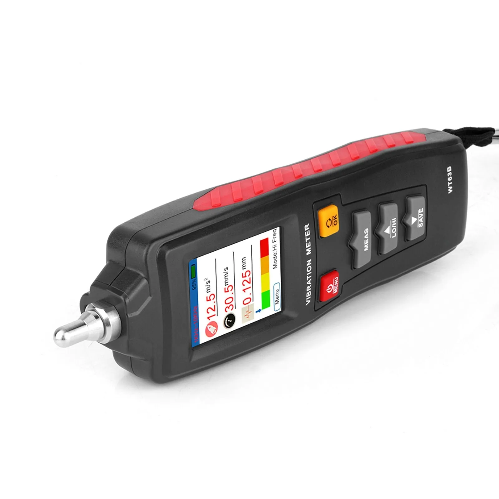 Testeur de déplacement 'accélération de vibromètre de mètre de vibration numérique 'affichage à cristaux liquides de WT63B