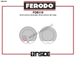 FERODO FDB119P PASTIGLIE FRENO ROAD/OFFROAD CARBON GRIP PLATINUM