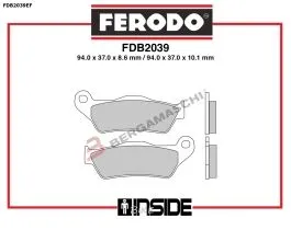 FERODO FDB2039EF PASTIGLIE FRENO ROAD/OFFROAD CARBON GRIP ECO FRICTION